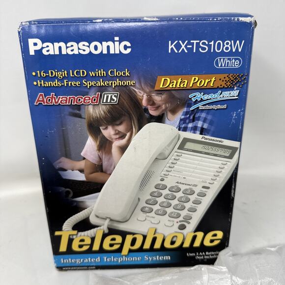 PANASONIC KX-TS108W ANALOG TELEPHONE New In Open Box - Picture 7 of 8
